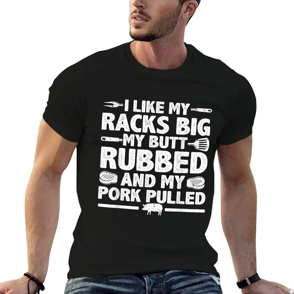 Cool Grilling For Men Women Pork Rub Smoking BBQ Meat Smoker T-Shirt