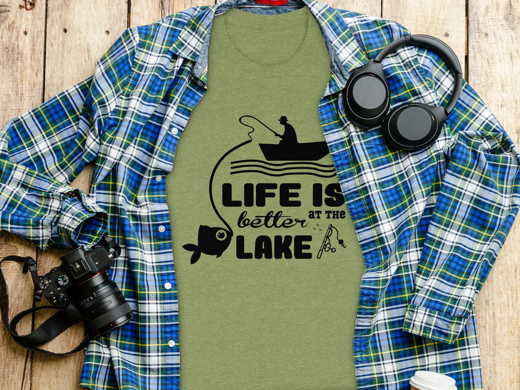 Life Is Better At The Lake Fishing Adventure Graphic T-Shirt