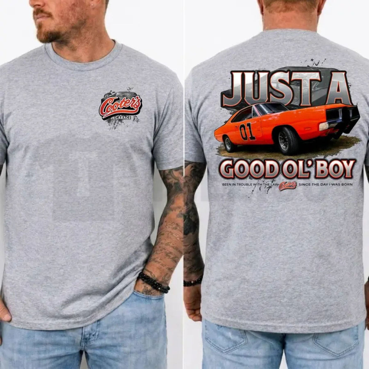 Dukes of Hazzard General Lee T-Shirt – Retro 1979 Just A Good Ol Boy Graphic Tee, Classic TV Show Car Shirt