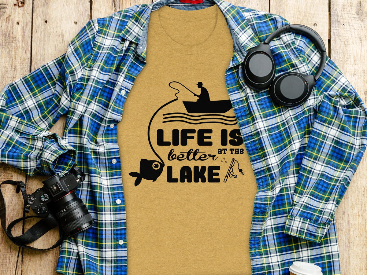 Life Is Better At The Lake Fishing Adventure Graphic T-Shirt