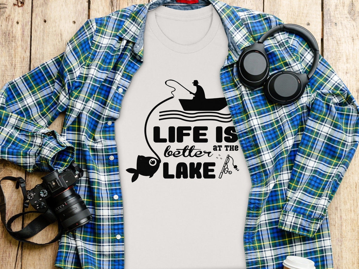 Life Is Better At The Lake Fishing Adventure Graphic T-Shirt