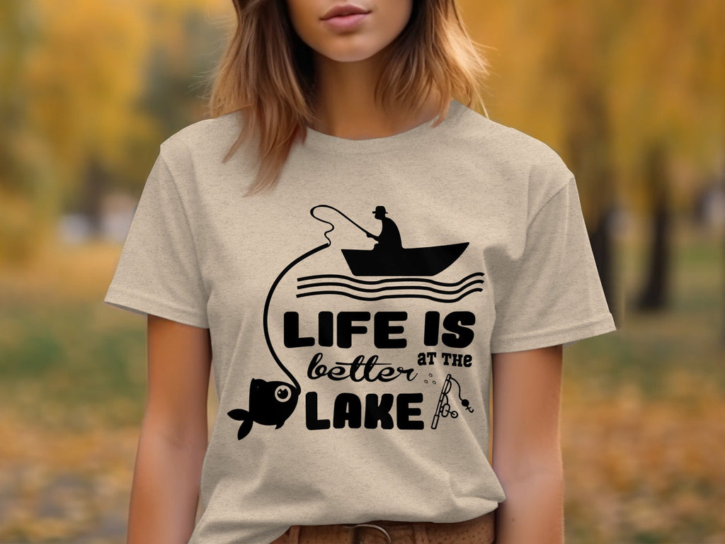 Life Is Better At The Lake Fishing Adventure Graphic T-Shirt