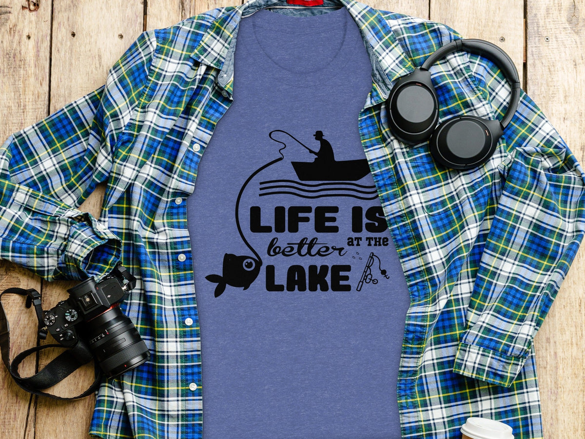 Life Is Better At The Lake Fishing Adventure Graphic T-Shirt