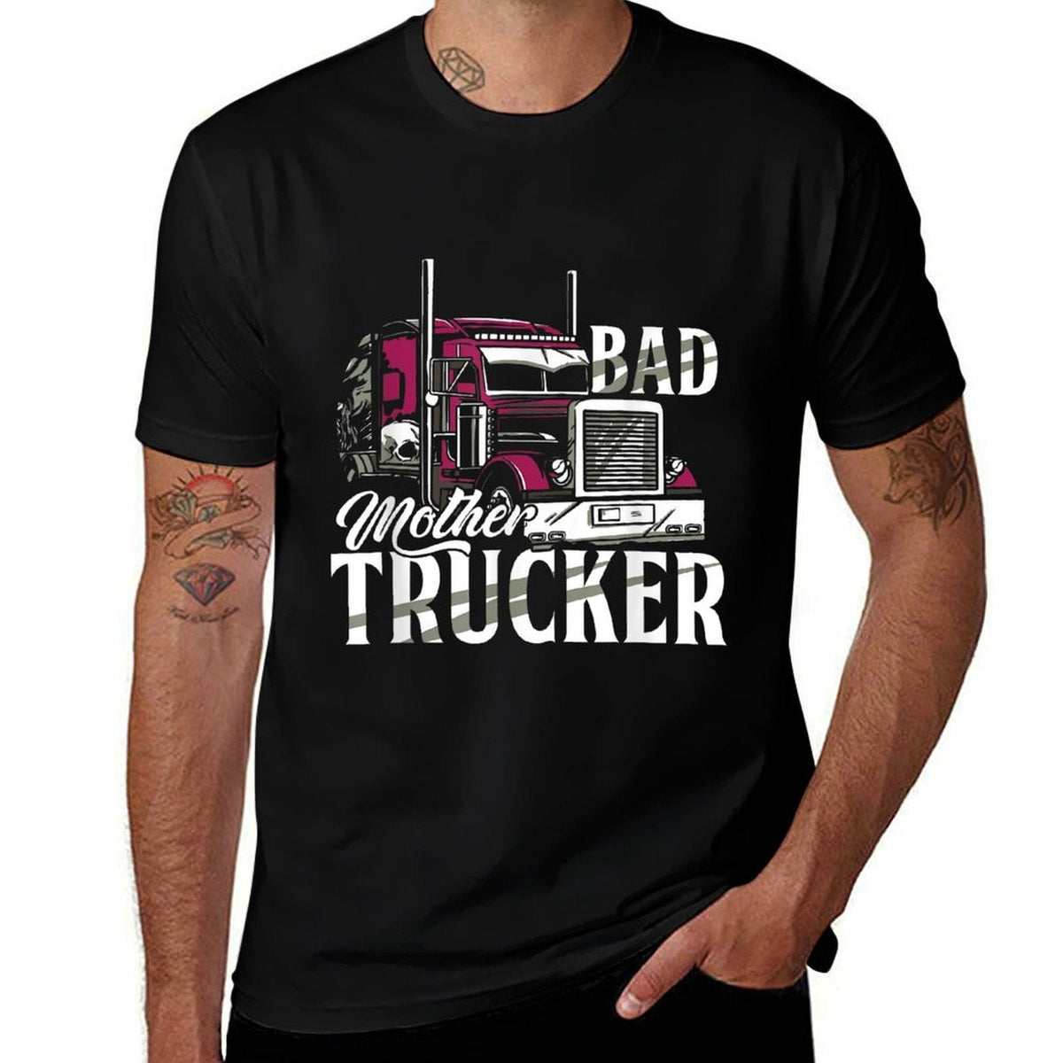 Truck Trucker Highway 18 Wheeler Delivery  Graphic-printed T-Shirt