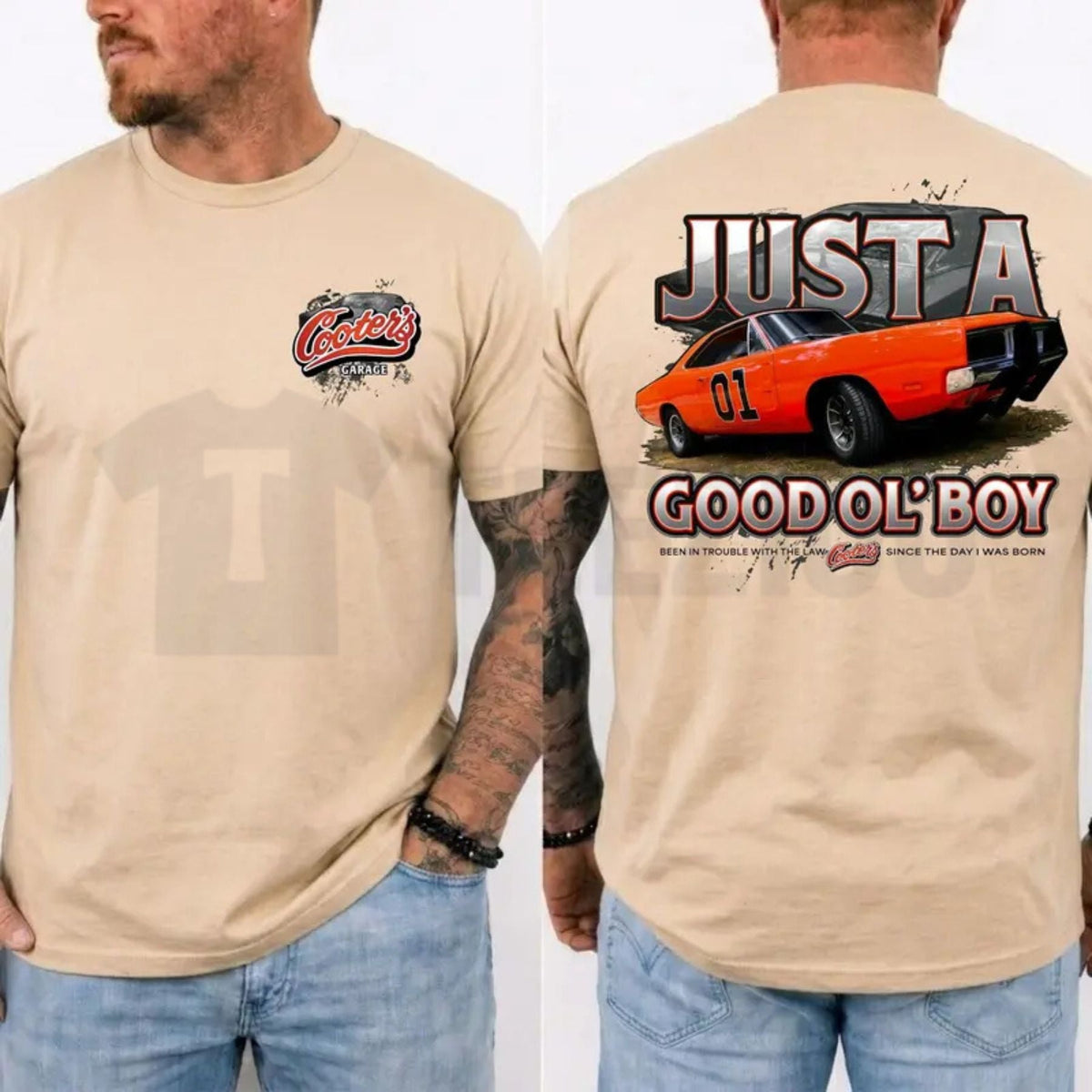 Dukes of Hazzard General Lee T-Shirt – Retro 1979 Just A Good Ol Boy Graphic Tee, Classic TV Show Car Shirt