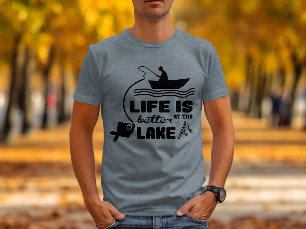 Life Is Better At The Lake Fishing Adventure Graphic T-Shirt