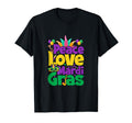 Peace Love Mardi Gras T-Shirt - Trendy Graphic Unisex