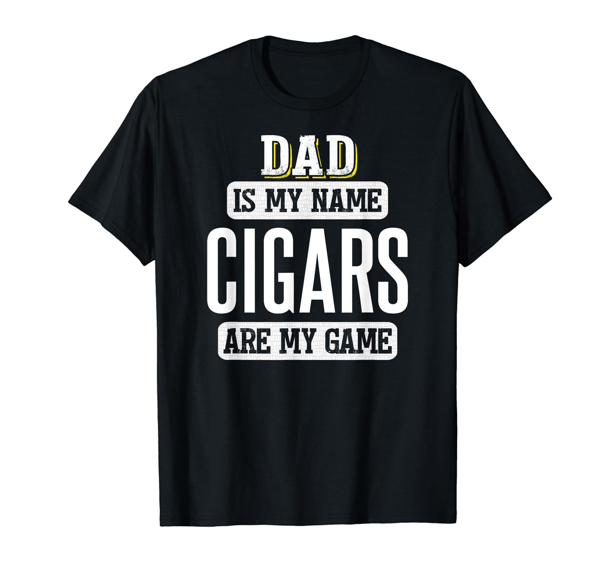 Funny Cigars Gift Dad Fathers Day T-Shirt - Custom Art Print for Adults