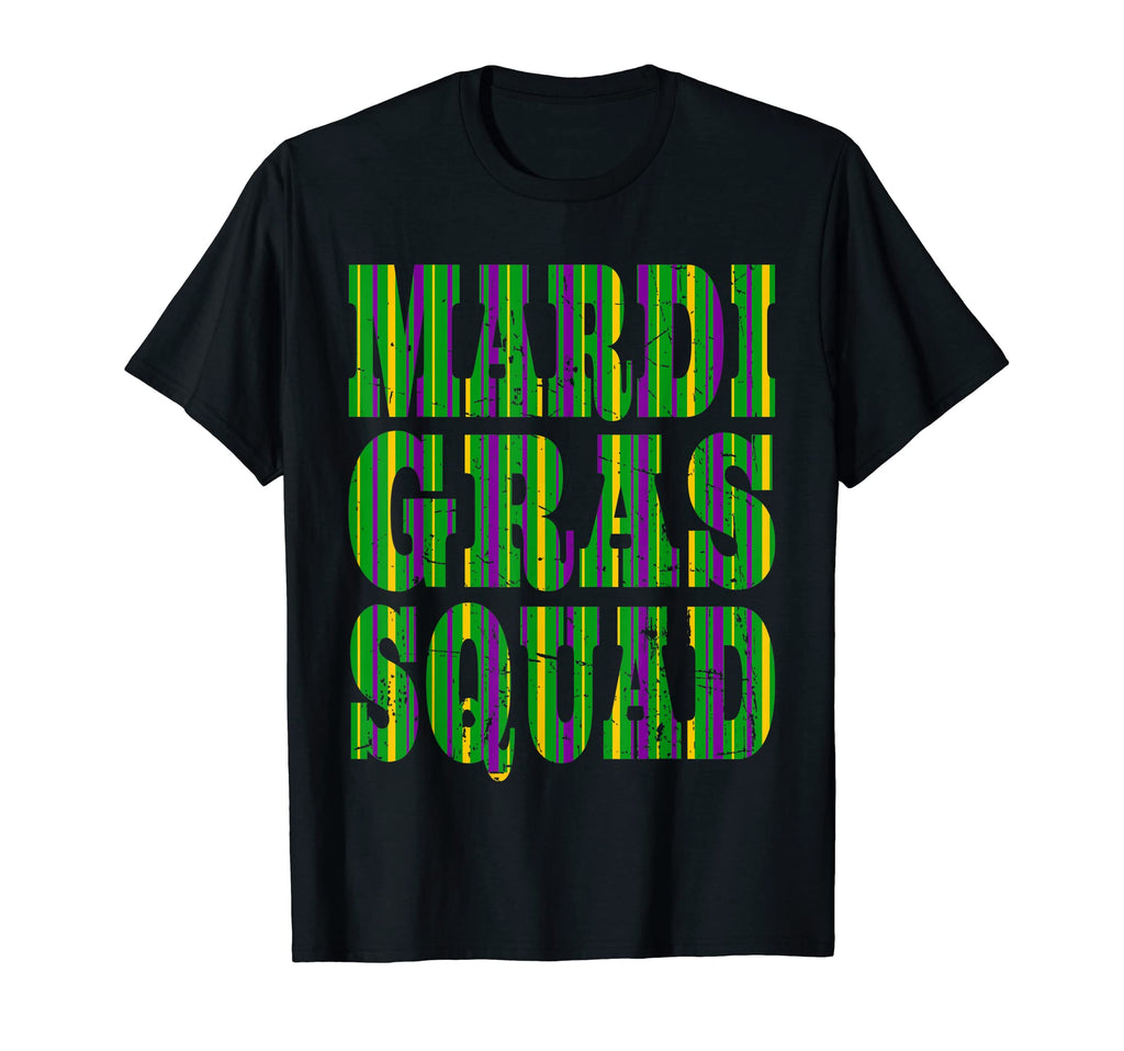 Mardi Gras Squad Stripes 2023 Matching T-Shirt - Aesthetic Graphic Unisex