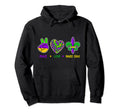 Peace Love Mardi Gras Gift Party Fun Nice T-Shirt - Novelty Apparel Unisex