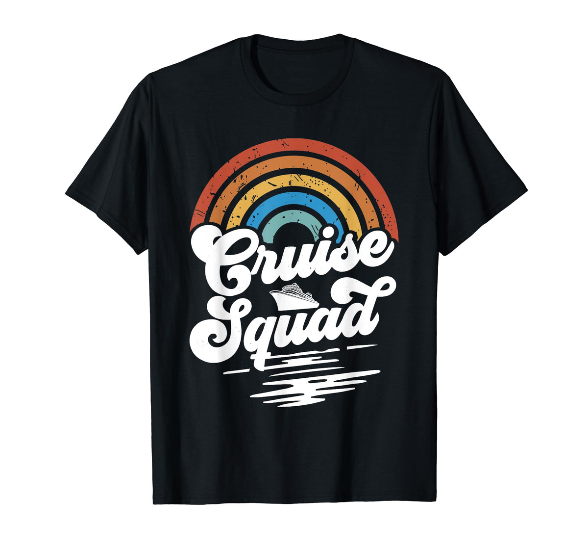 Cruise Graduation Trip Groovy Rainbow T-Shirt - Custom Art Print Men Women