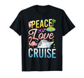 Cruise Ship Vacation Peace Love Cruise T-Shirt - Trendy Graphic Unisex