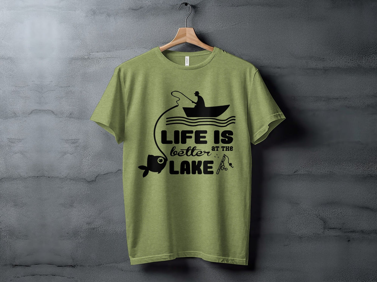 Life Is Better At The Lake Fishing Adventure Graphic T-Shirt