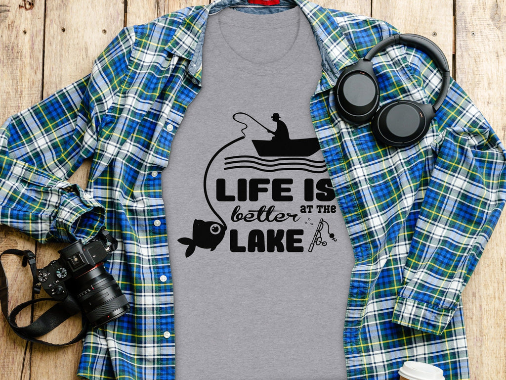 Life Is Better At The Lake Fishing Adventure Graphic T-Shirt