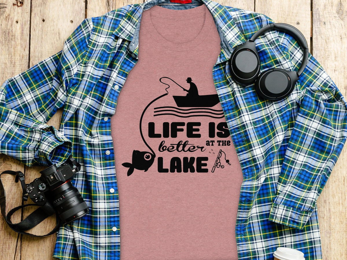 Life Is Better At The Lake Fishing Adventure Graphic T-Shirt