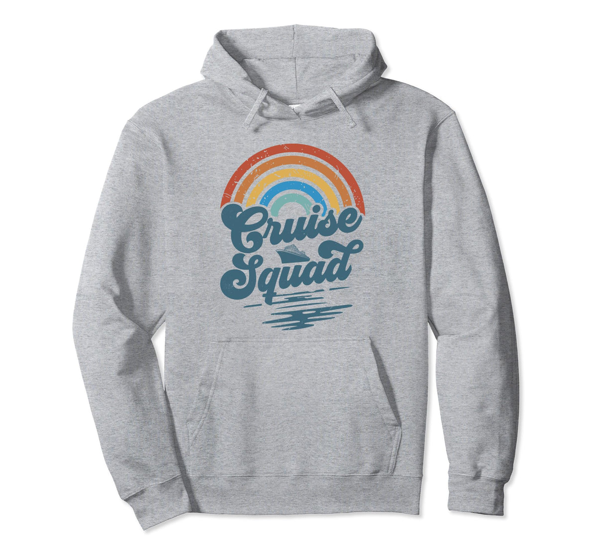 Cruise Graduation Trip Groovy Rainbow Hoodie - Custom Art Print for Adults