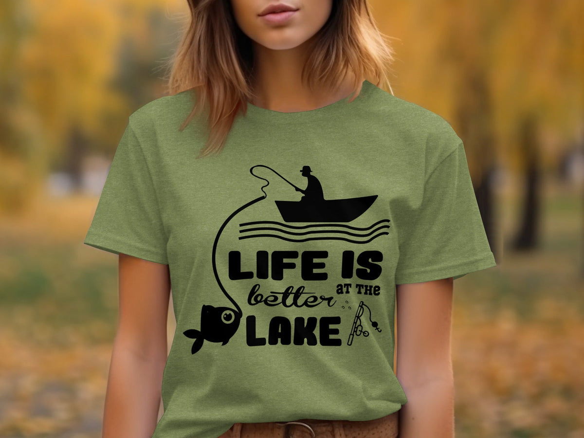 Life Is Better At The Lake Fishing Adventure Graphic T-Shirt