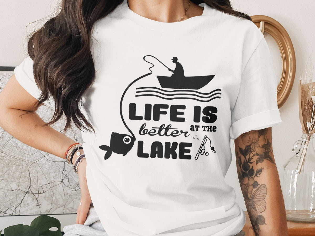 Life Is Better At The Lake Fishing Adventure Graphic T-Shirt