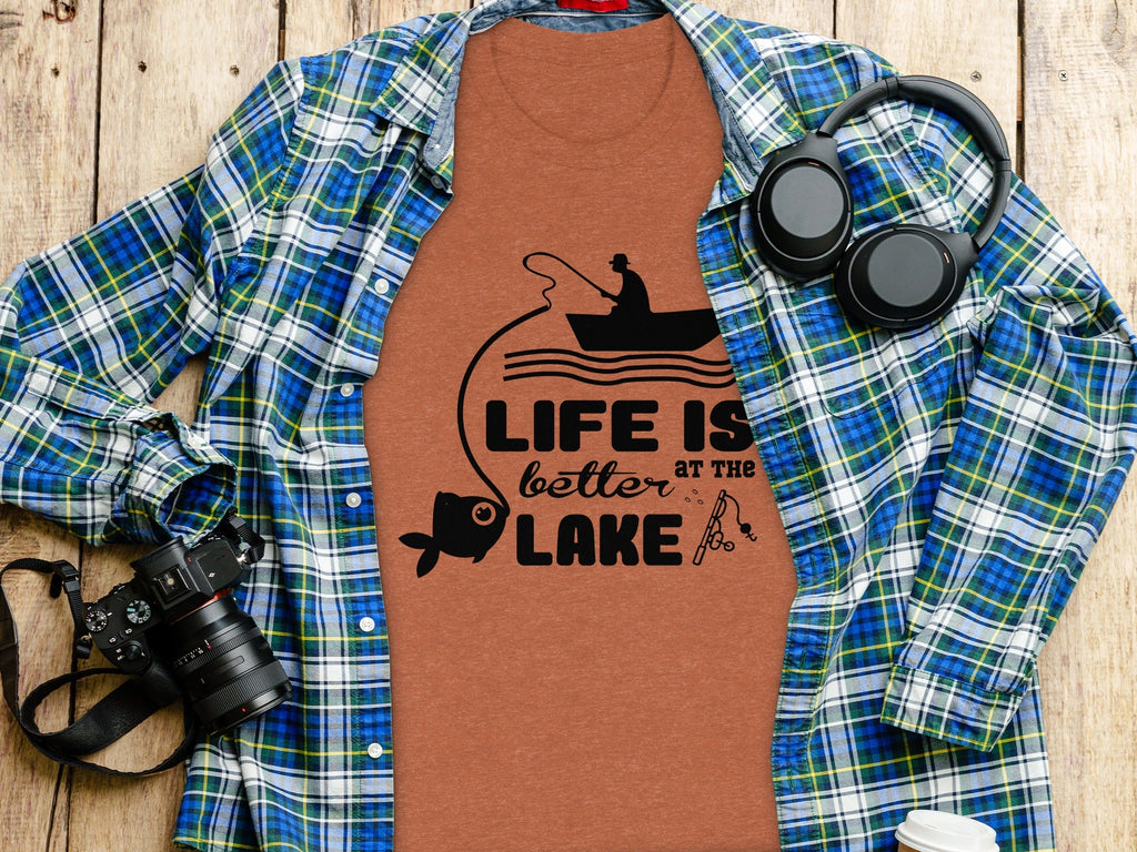 Life Is Better At The Lake Fishing Adventure Graphic T-Shirt
