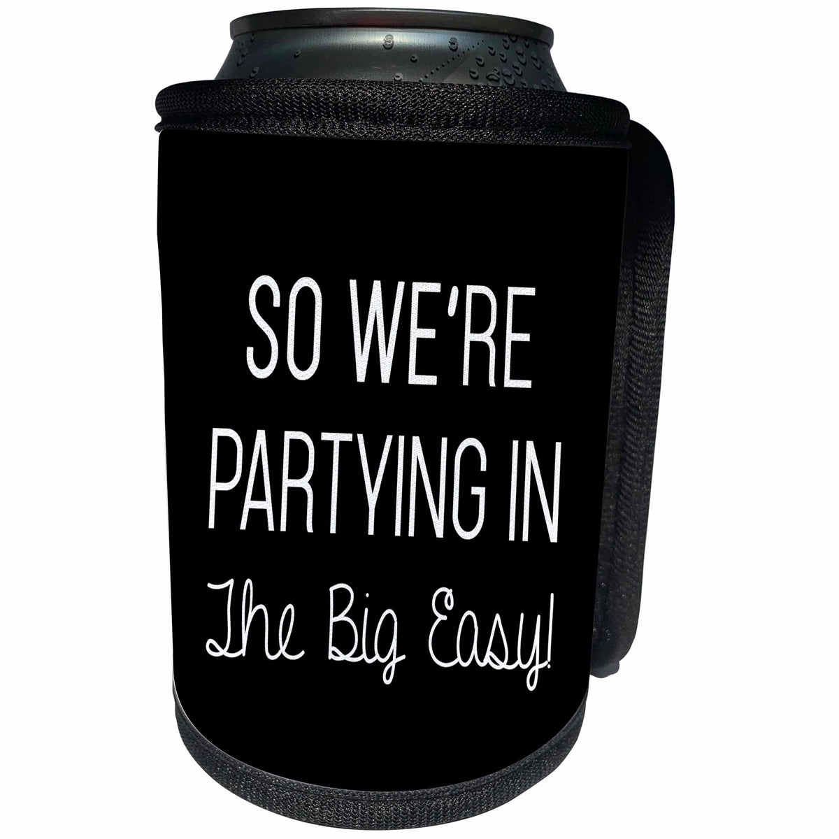 3dRose Tory Anne Collections Quotes - Bachelorette Party Bridesmaid T Shirt Tank Top New Orleans Party Big Easy - Can Cooler Bottle Wrap (cc_292517)