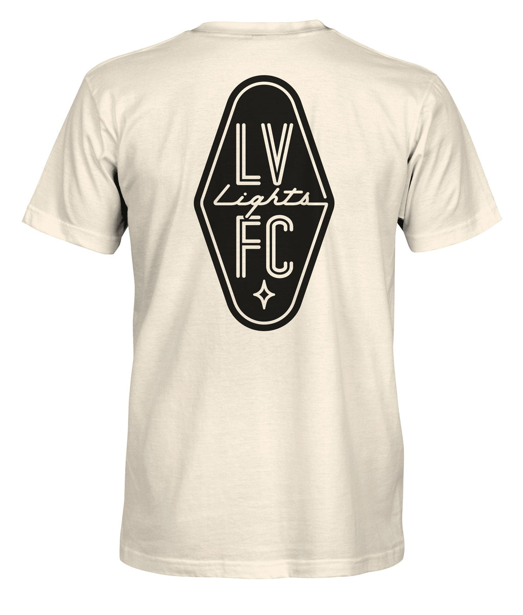 Las Vegas Lights Big Logo Heavyweight Cotton T-Shirt- Natural