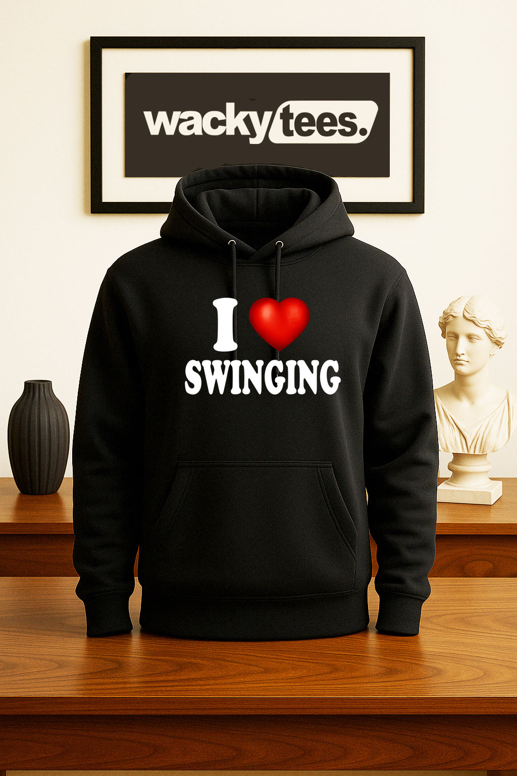 I Love Swinging I Heart Funny Adult Humor Graphic Tee Shirt