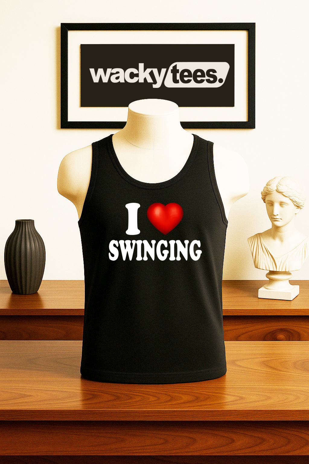 I Love Swinging I Heart Funny Adult Humor Graphic Tee Shirt