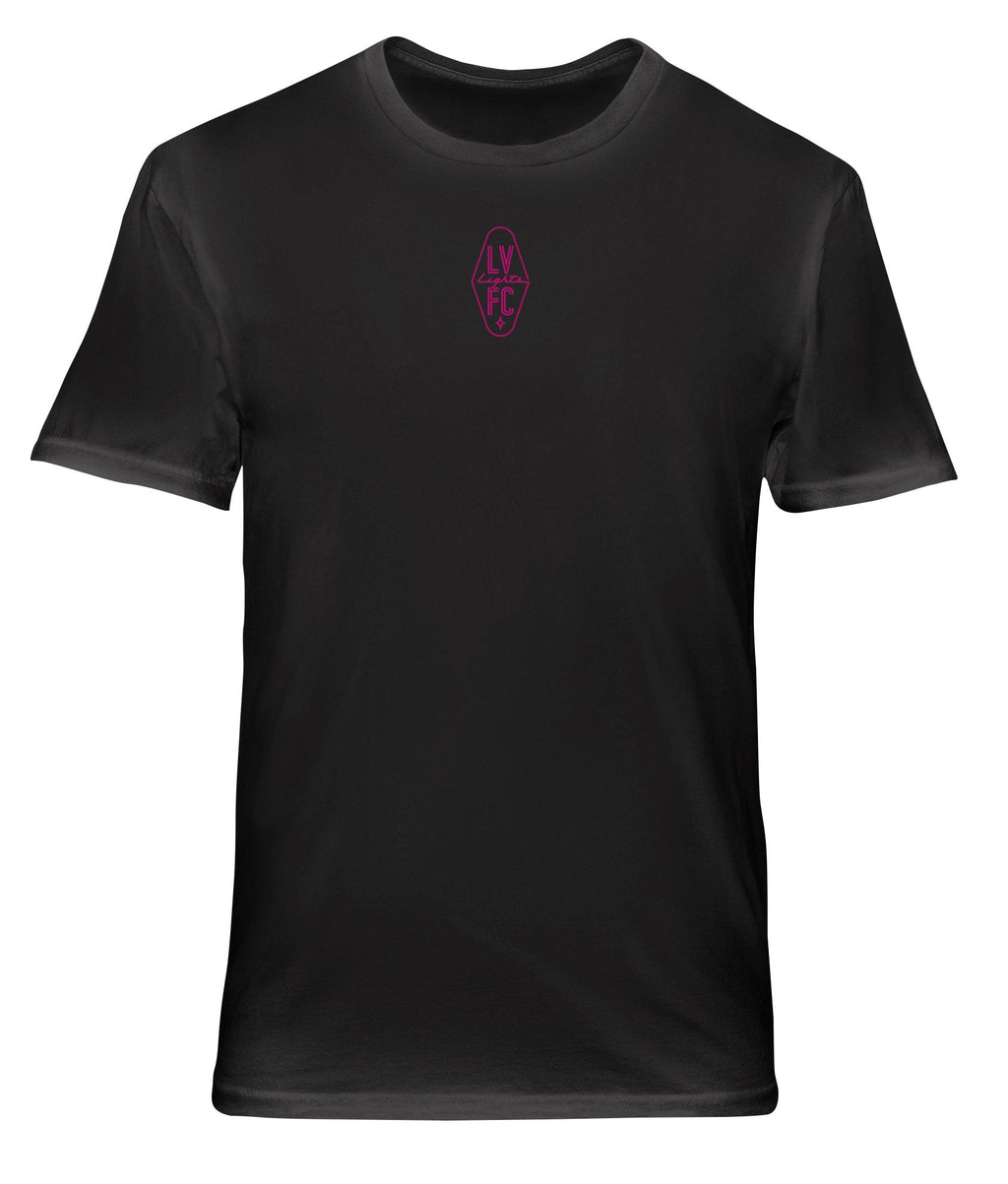 Las Vegas Lights Wordmark Soft Wash Cotton T-Shirt - Black