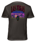 Las Vegas Lights Skyline Soft Wash Cotton T-Shirt - Graphite