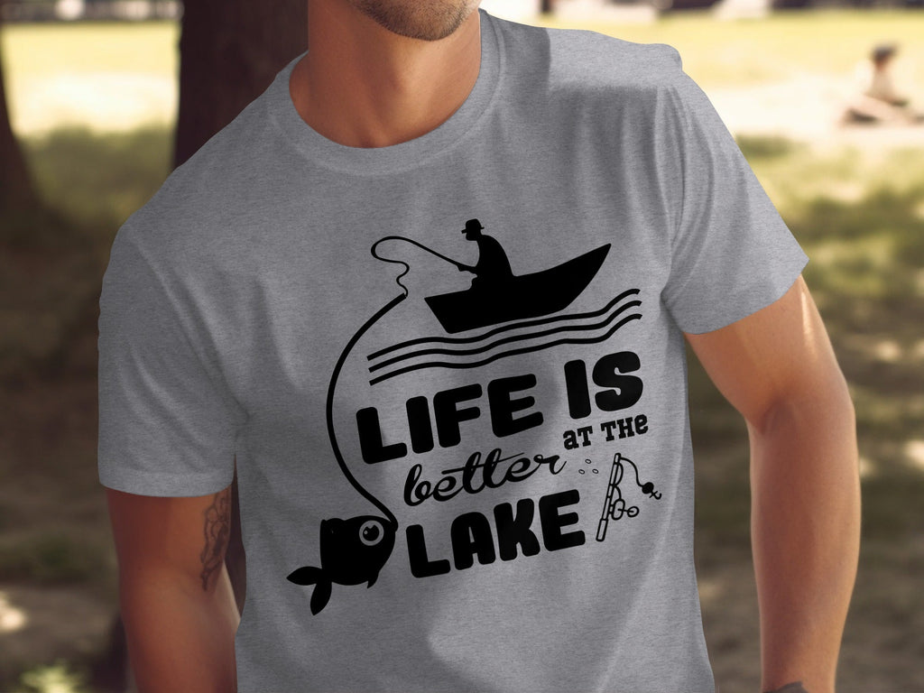 Life Is Better At The Lake Fishing Adventure Graphic T-Shirt