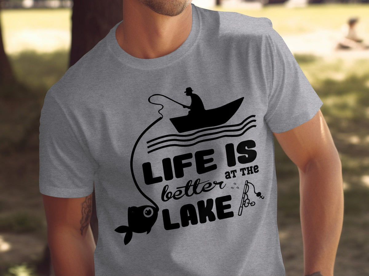 Life Is Better At The Lake Fishing Adventure Graphic T-Shirt