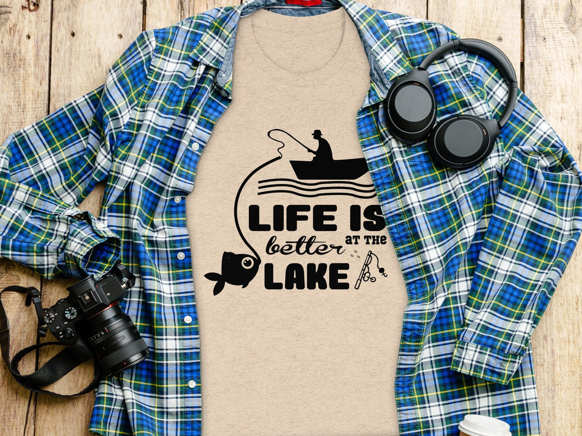 Life Is Better At The Lake Fishing Adventure Graphic T-Shirt