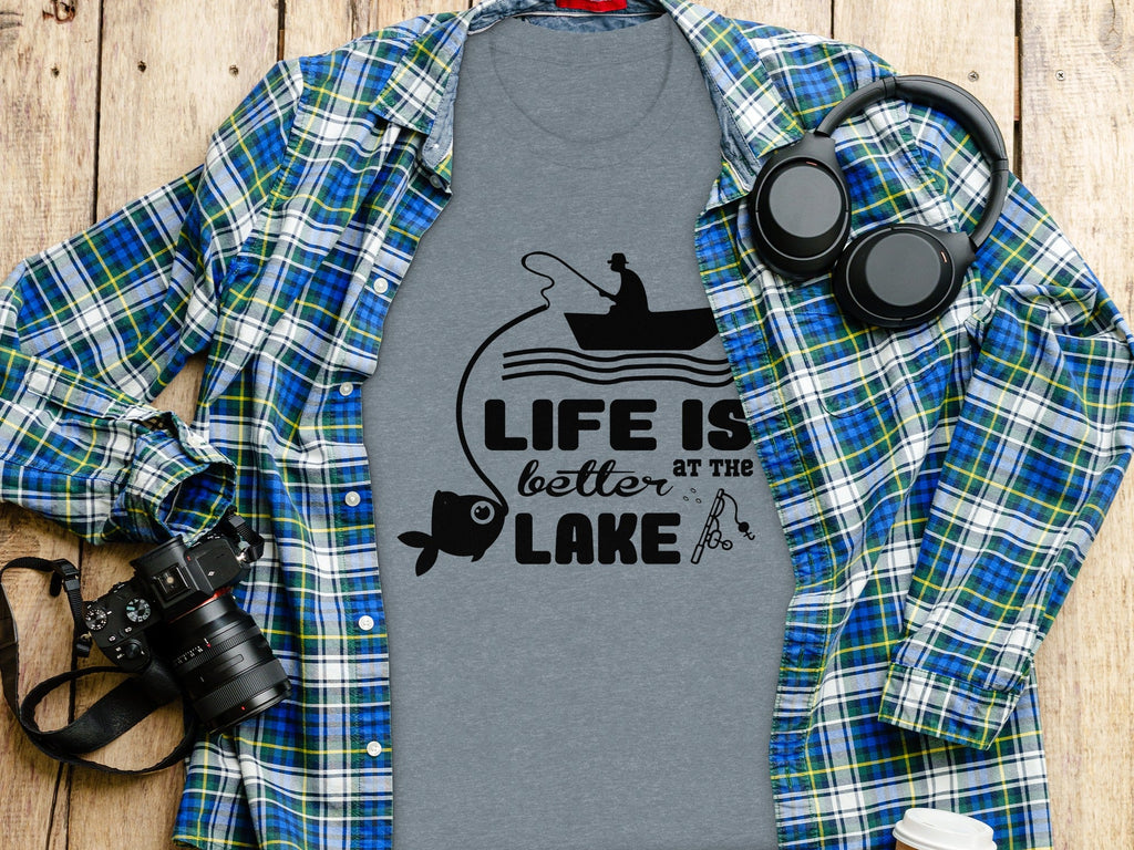 Life Is Better At The Lake Fishing Adventure Graphic T-Shirt